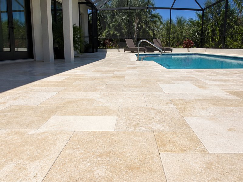 Dunedin, FL patio & deck pressure washing after Sandbar Soft Wash - Mold and mildew lifted with no fiber damage